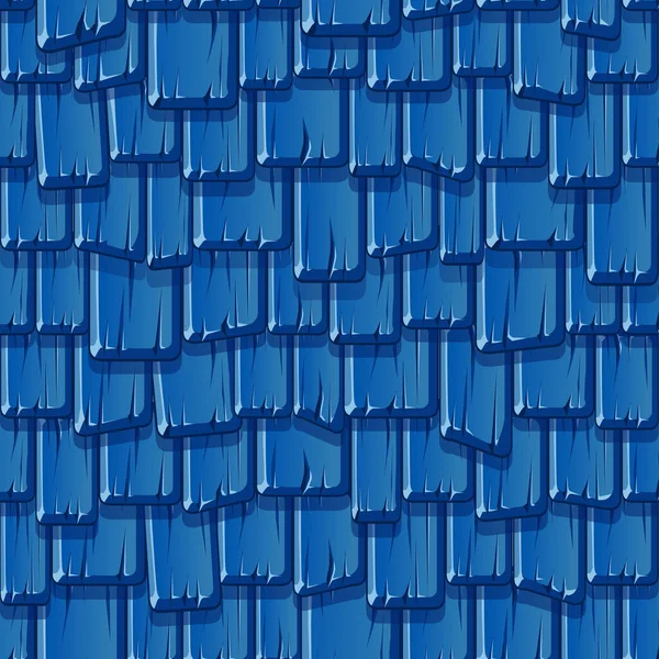 Motif sans couture du vieux toit bleu en bois . — Image vectorielle