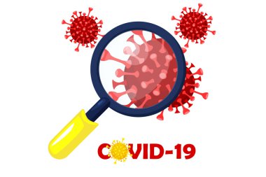 Covid-19 veya büyüteç altında koronavirüs..
