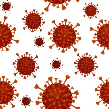 Kırmızı koronavirüs veya covid-19 'un kusursuz dokulu arka planı.