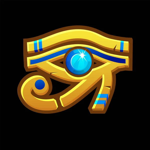 고대 이집트의 호루스의 눈을 상징하는 부적 혹은 부적. — 스톡 벡터