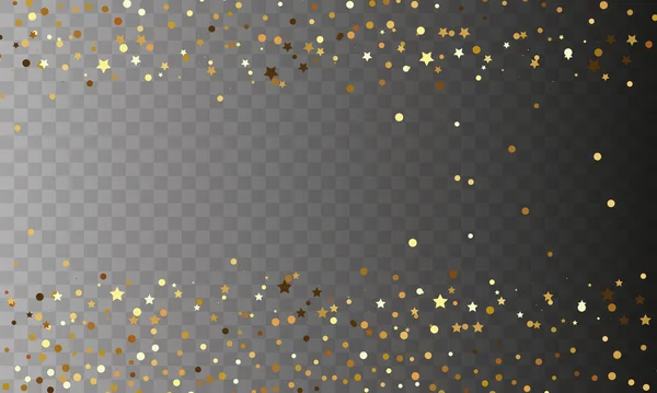 Fondo Estrella Confetti Sobre Fondo Transparente Banner Ilustración Vectorial — Vector de stock