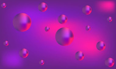 Arka plan, üç boyutlu kabarcıklar, parlak renkler, vektör çizim