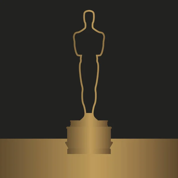 Vector Ilustración Una Estatua Oscar — Archivo Imágenes Vectoriales