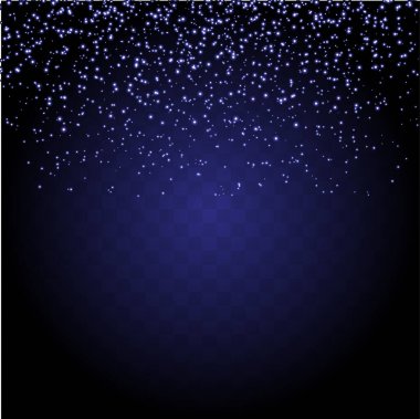 Şeffaf bir arka planda konfeti, altın konfeti çerçevesi