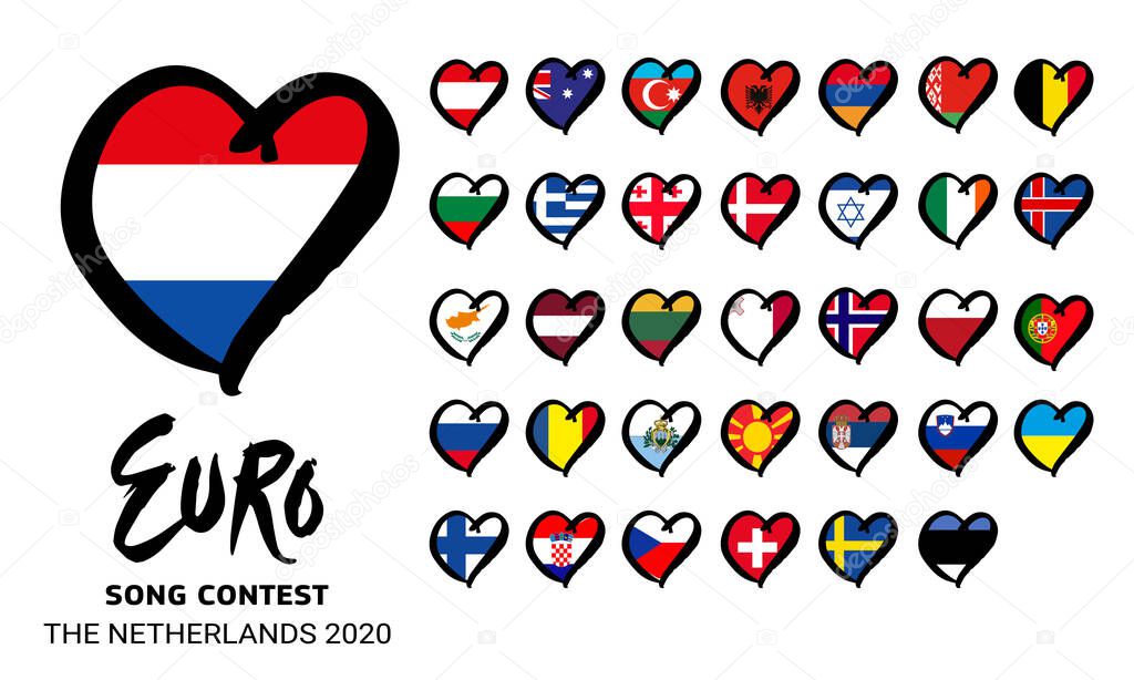 Song contest in Europe, 2020, vector