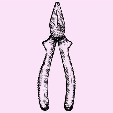 El aracı pense stil doodle