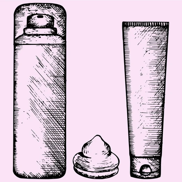 Espuma para la crema de afeitar después del afeitado — Archivo Imágenes Vectoriales