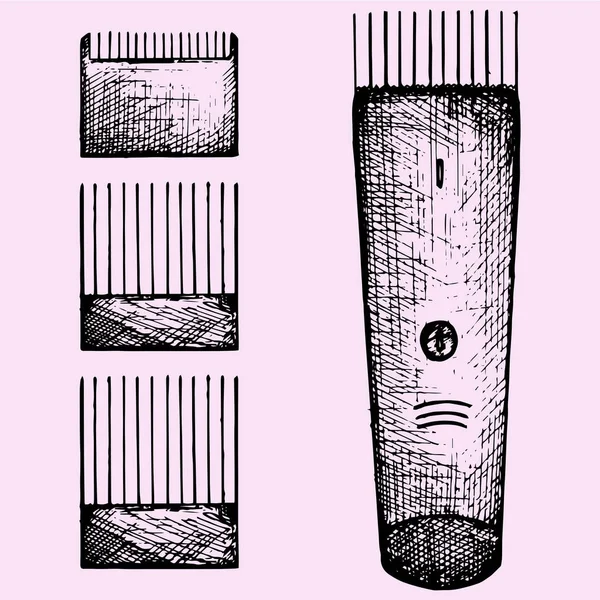 Стрижка волос каракули стиль — стоковый вектор