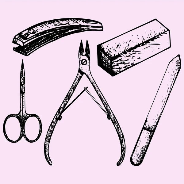 Ножиці для нігтів манікюр ножиці для нігтів — стоковий вектор