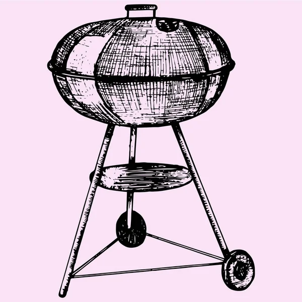 Barbecue style doodle — Image vectorielle
