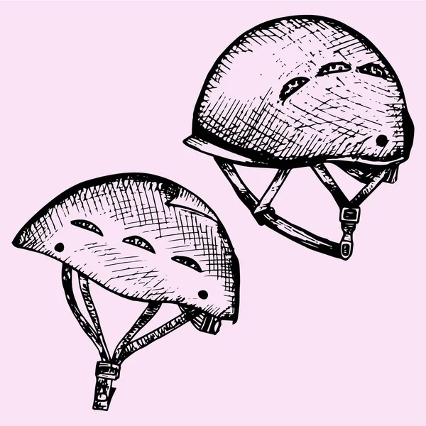 Conjunto capacete de escalada — Vetor de Stock