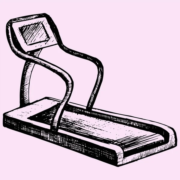 Treadmill estilo doodle —  Vetores de Stock