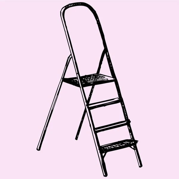 Metalen stap ladder — Stockvector