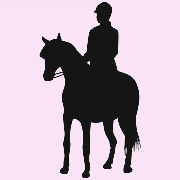 Equestrian sport  silhouette — Stock Vector