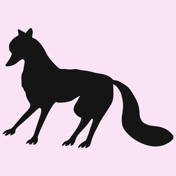 Fox vector silhouet — Stockvector