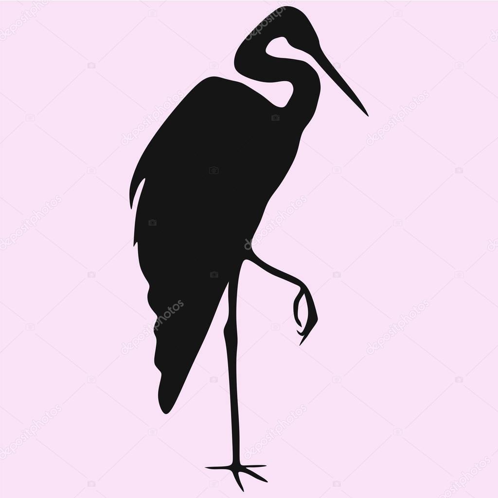 heron vector silhouette