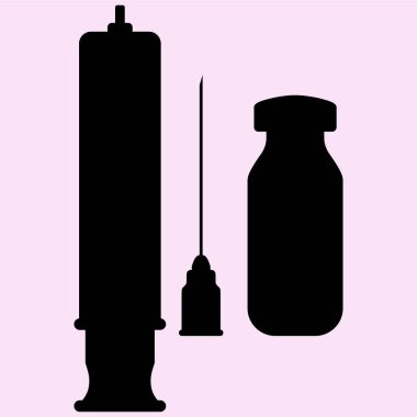 İğne ile şırınga ve kavanoz