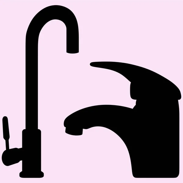 Ensemble du robinet d'eau — Image vectorielle