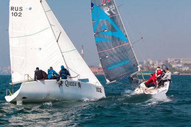 15 Mayıs 2017 - Rusya, Vladivostok: Yelkenli Yatlar