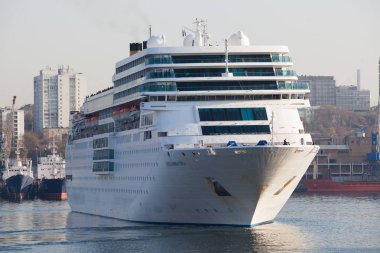 Vladivostok, Rusya, Ekim, 25, 2017. Cruise Costa Romantica Vladivostok içinde demirledi gemi
