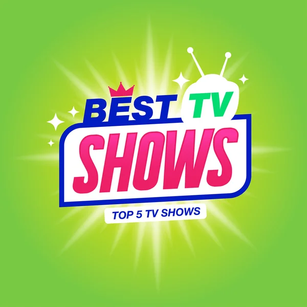 Template for tv shows. shows time. Best tv shows. It can be used for logo tv show. Stock vector — Stockový vektor