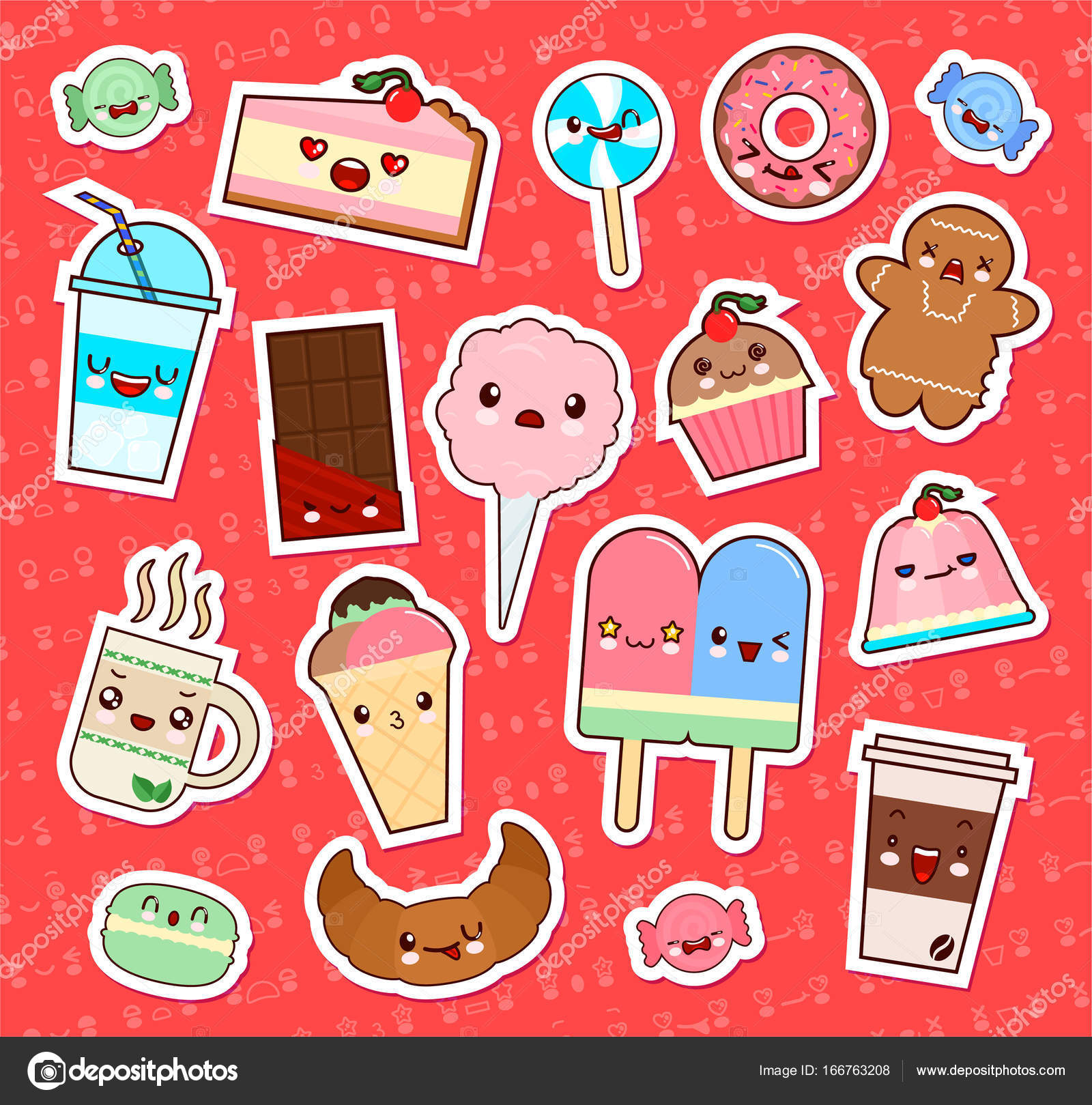 Cute Kawaii Food Stickers 