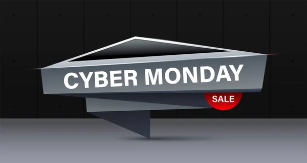 Cyber måndag koncept banner i modern stil. Kreativ trendig design banner för cyber måndag eller svart fredag erbjuder. — Stock vektor