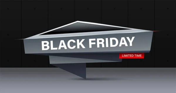 Baner koncepcyjny Black Friday w nowoczesnym stylu. Kreatywny modny baner na czarny piątek lub cyber poniedziałek oferty. — Wektor stockowy