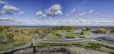 panoramik görüntü zafer Hill View gül Vadisi, cherkasy, Ukrayna