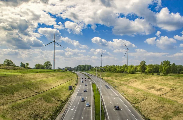 Dużych prędkości autostrady w Antwerpii, Belgia — Zdjęcie stockowe