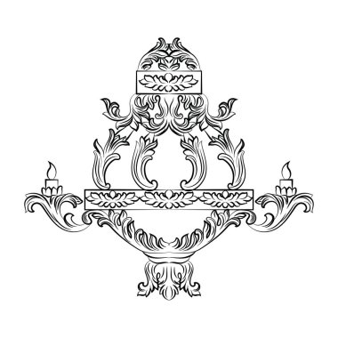 Zarif zengin Barok klasik avize