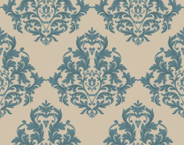 Barok süsleme çiçek desenli