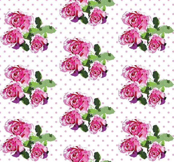 Primavera Vintage delicati fiori di rosa — Vettoriale Stock