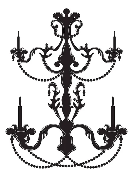 Lustre baroque classique riche — Image vectorielle