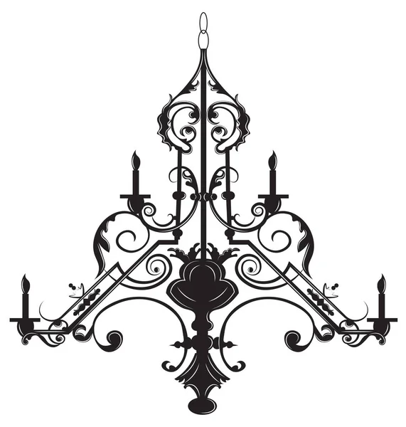 Bohaté barokní klasický lustr — Stockový vektor