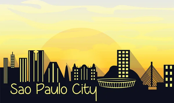 Silueta města Sao Paulo — Stockový vektor