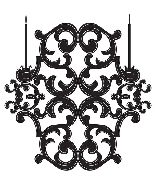 Lâmpada de parede estilo barroco clássico — Vetor de Stock
