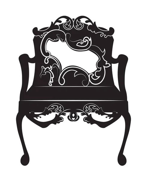 Элегантный стул с богатыми орнаментами — стоковый вектор