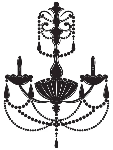 Classic baroque chandelier — Stock Vector