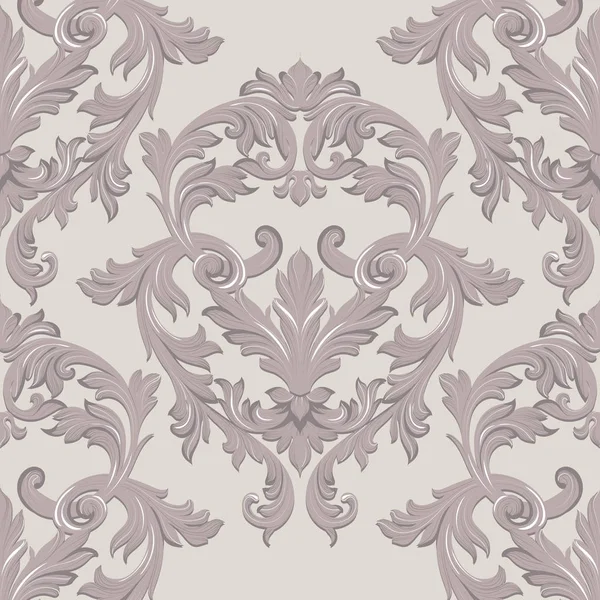 Vintage Baroque damask floral pattern acanthus Imperial style. Vector decor background. Luxury Classic ornament. Royal Victorian texture for wallpapers, textile, fabric. — Stock Vector