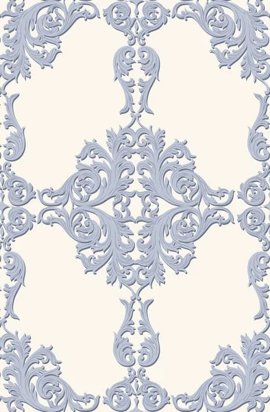 Винтажный барокко орнамент цветочный узор — стоковый вектор