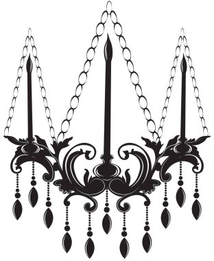 Barok tarzı Duvar lambası beyaz