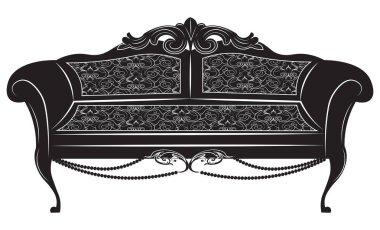 Vintage Barok imparatorluk kanepe