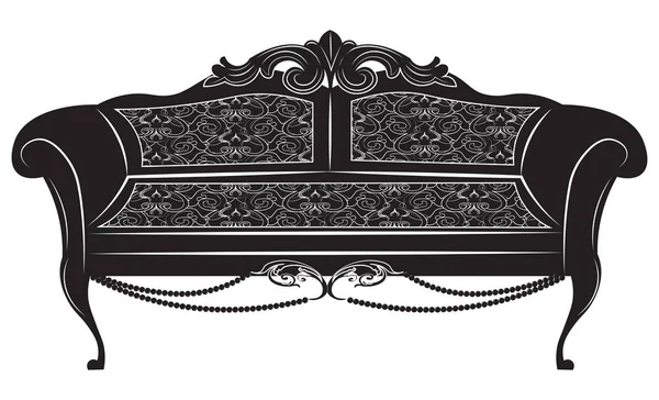 Vintage barock Imperial soffa — Stock vektor