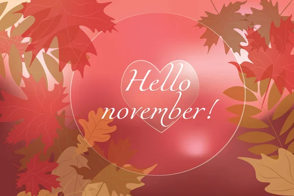 Hello November background — Stock Vector