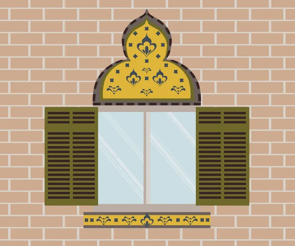 Orientalisch verziertes Fenster — Stockvektor