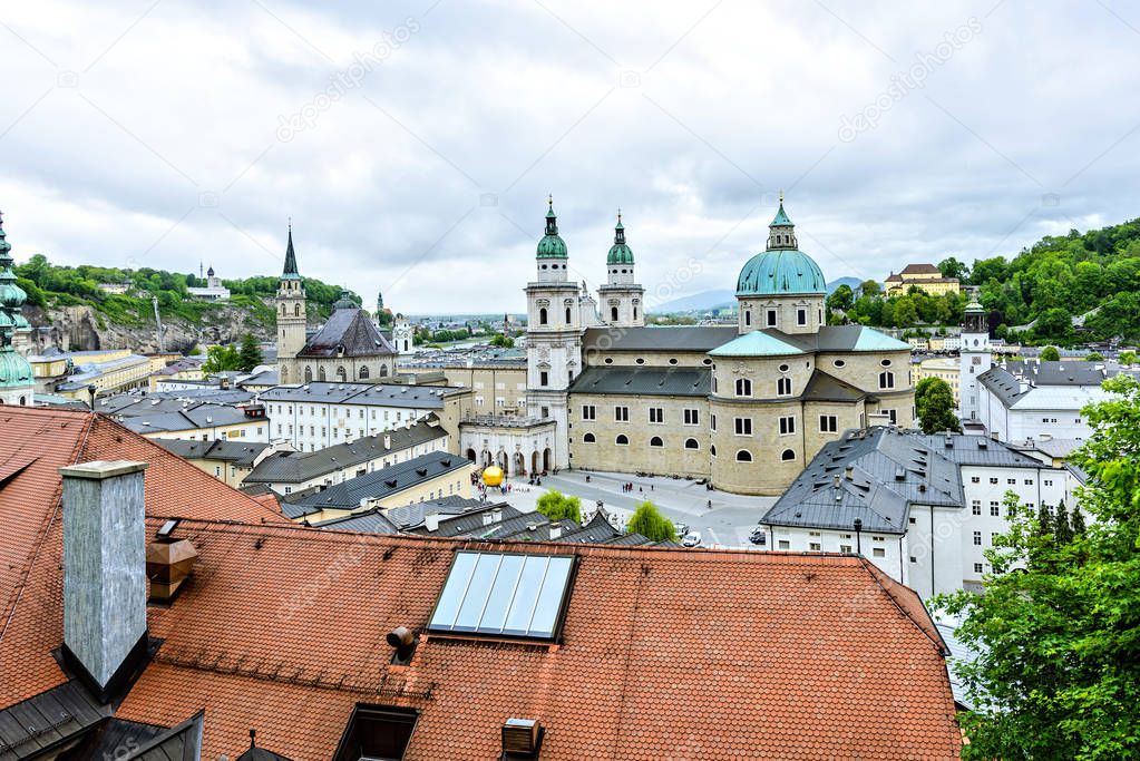 Salzburg Cathedral from the Hohensalzburg fortress