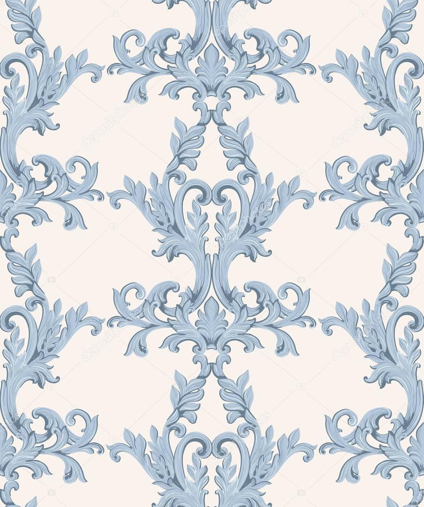 Download Vintage Baroque damask floral pattern acanthus Imperial ...