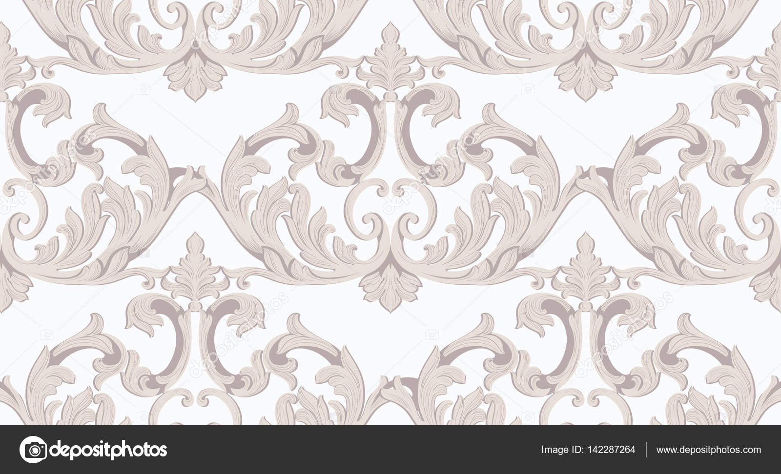 Download Vintage Baroque damask floral pattern acanthus Imperial ...