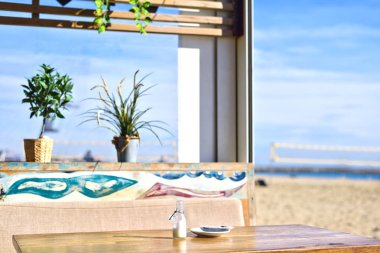 Beach Cafe in Barcelona Platja Nova Icaria or Barceloneta